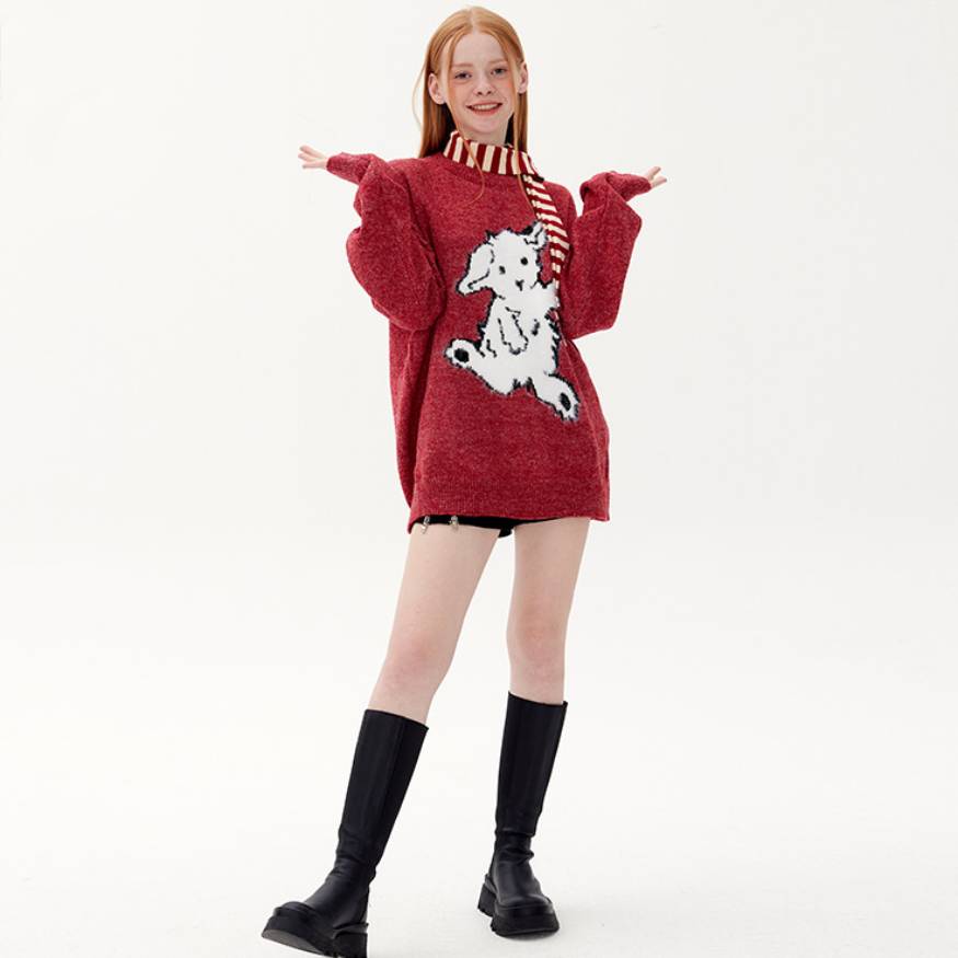 Dancing Goat Pattern Sweater