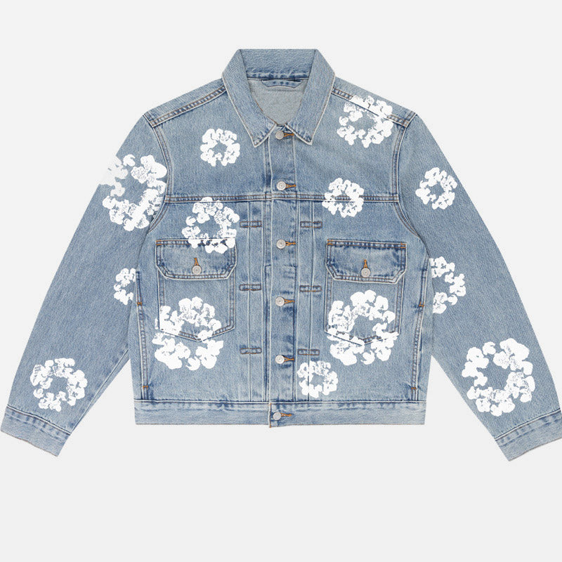 Kapok Print Denim Jacket