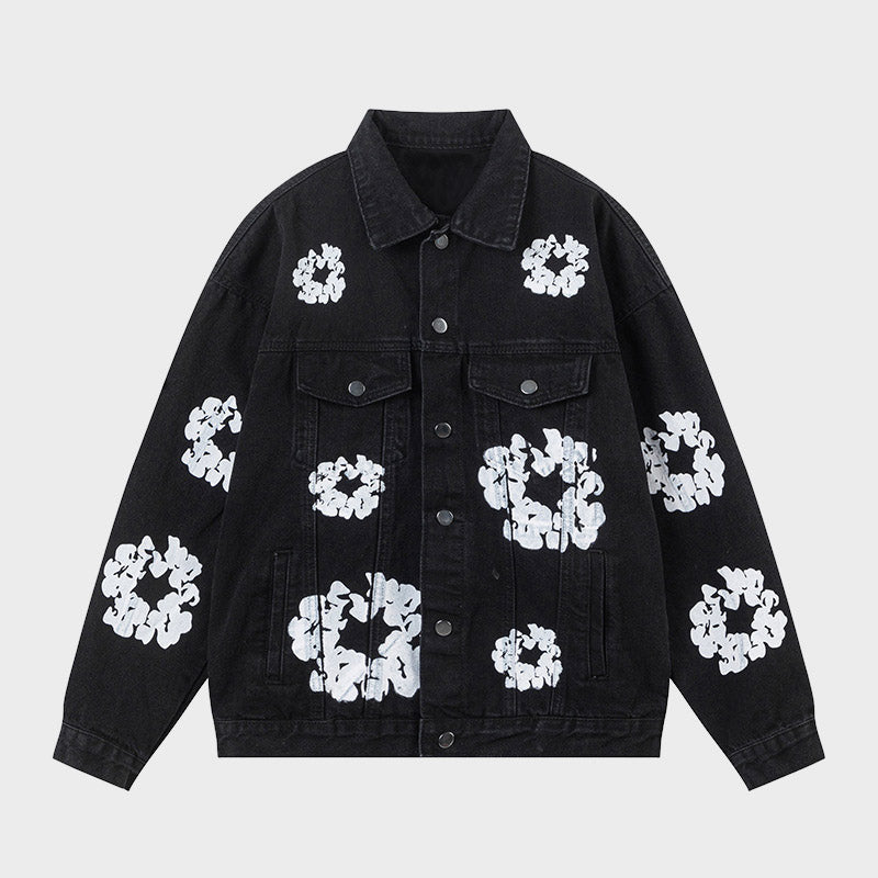 Kapok Print Denim Jacket