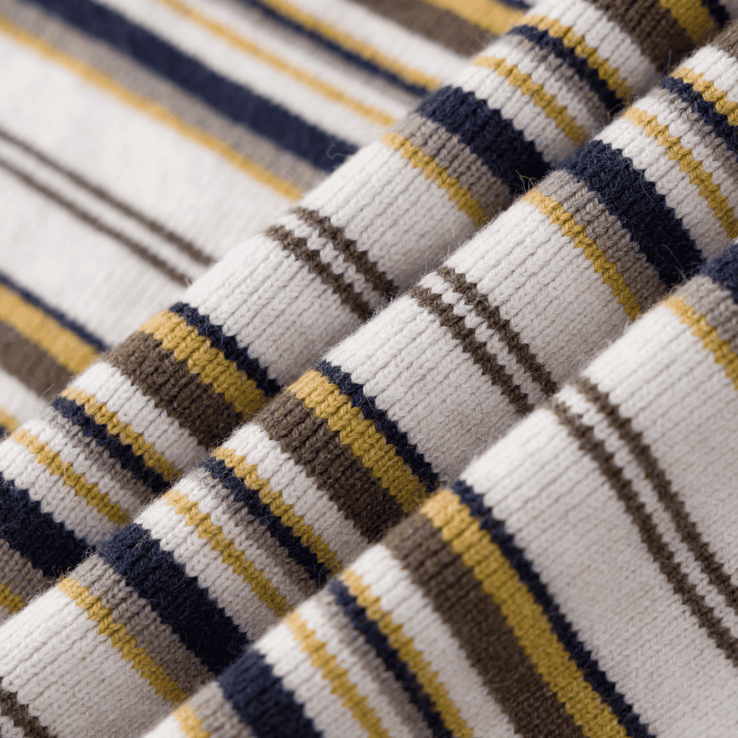 Japanese Retro Colorblock Stripe Polo Sweater