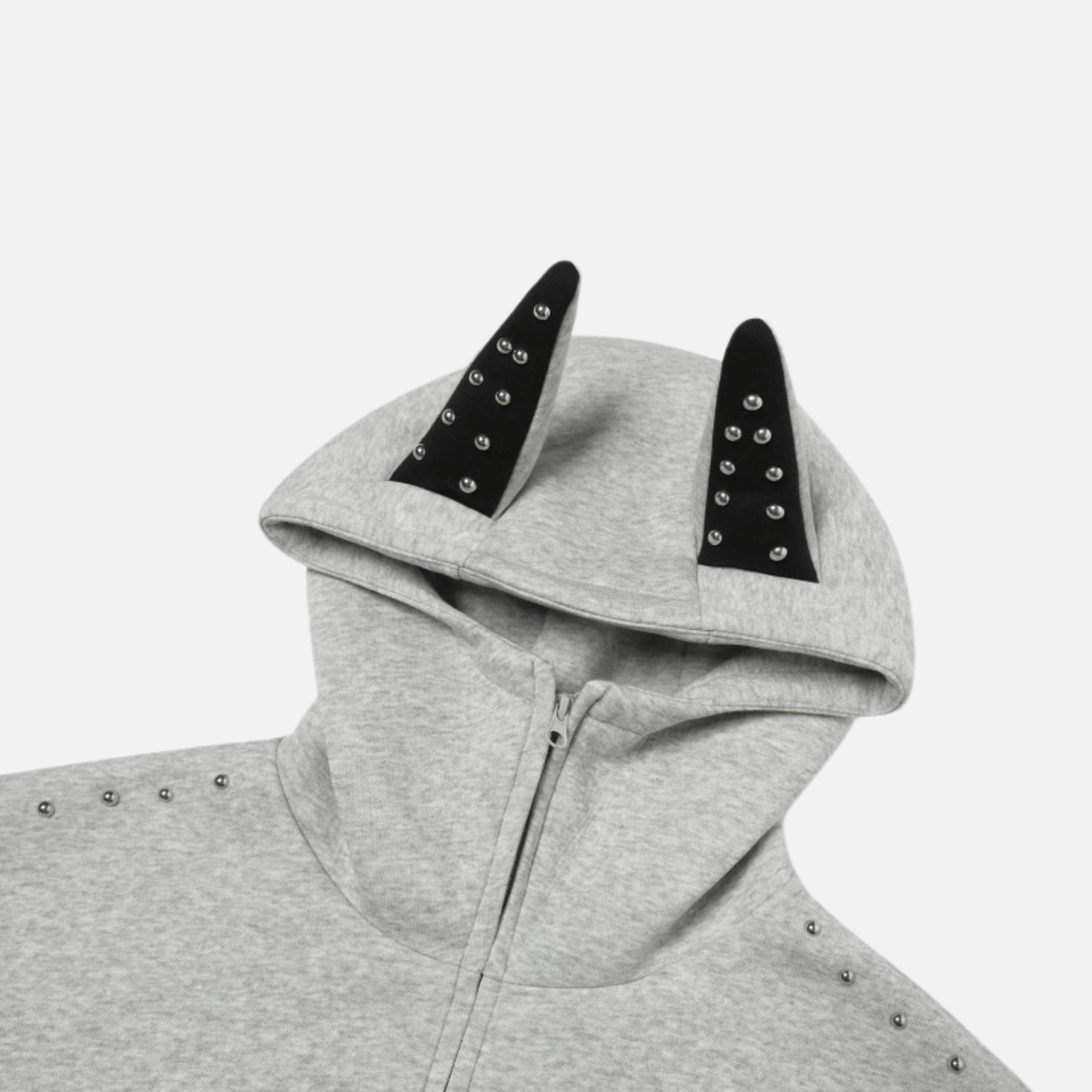 Beaded “Cat Ear” Hoodie