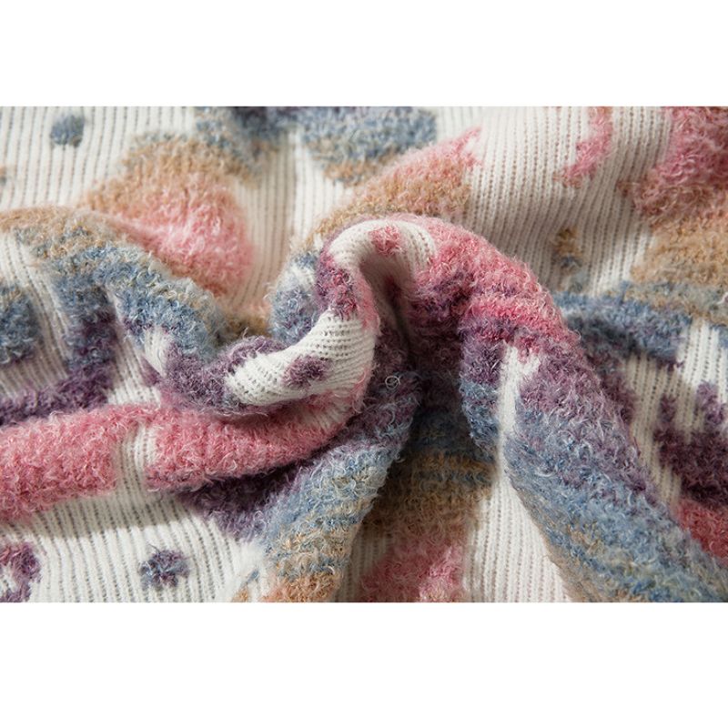 Colorful Dinosaur Jacquard Pullover