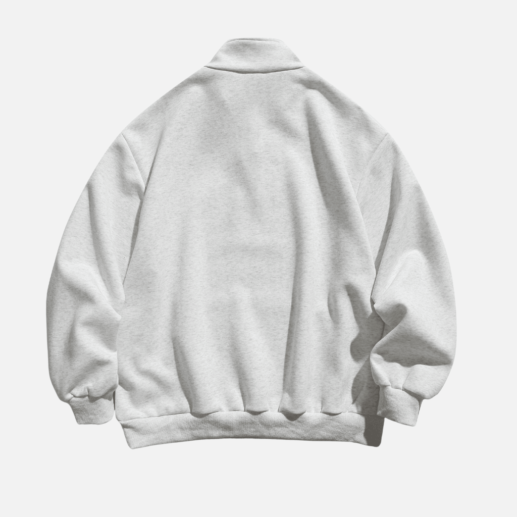 Half-Zip Letter Print Sweatshirt