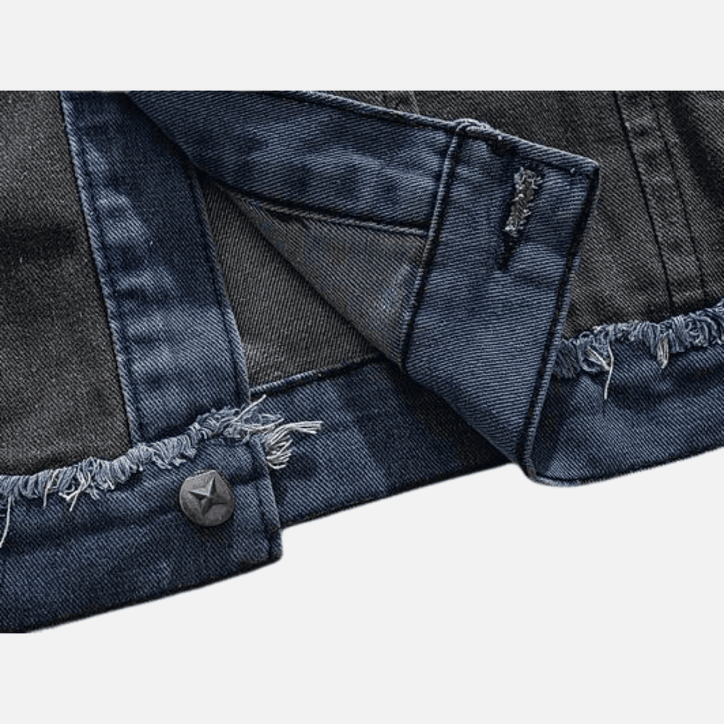 Irregular Patchwork Denim Jacket
