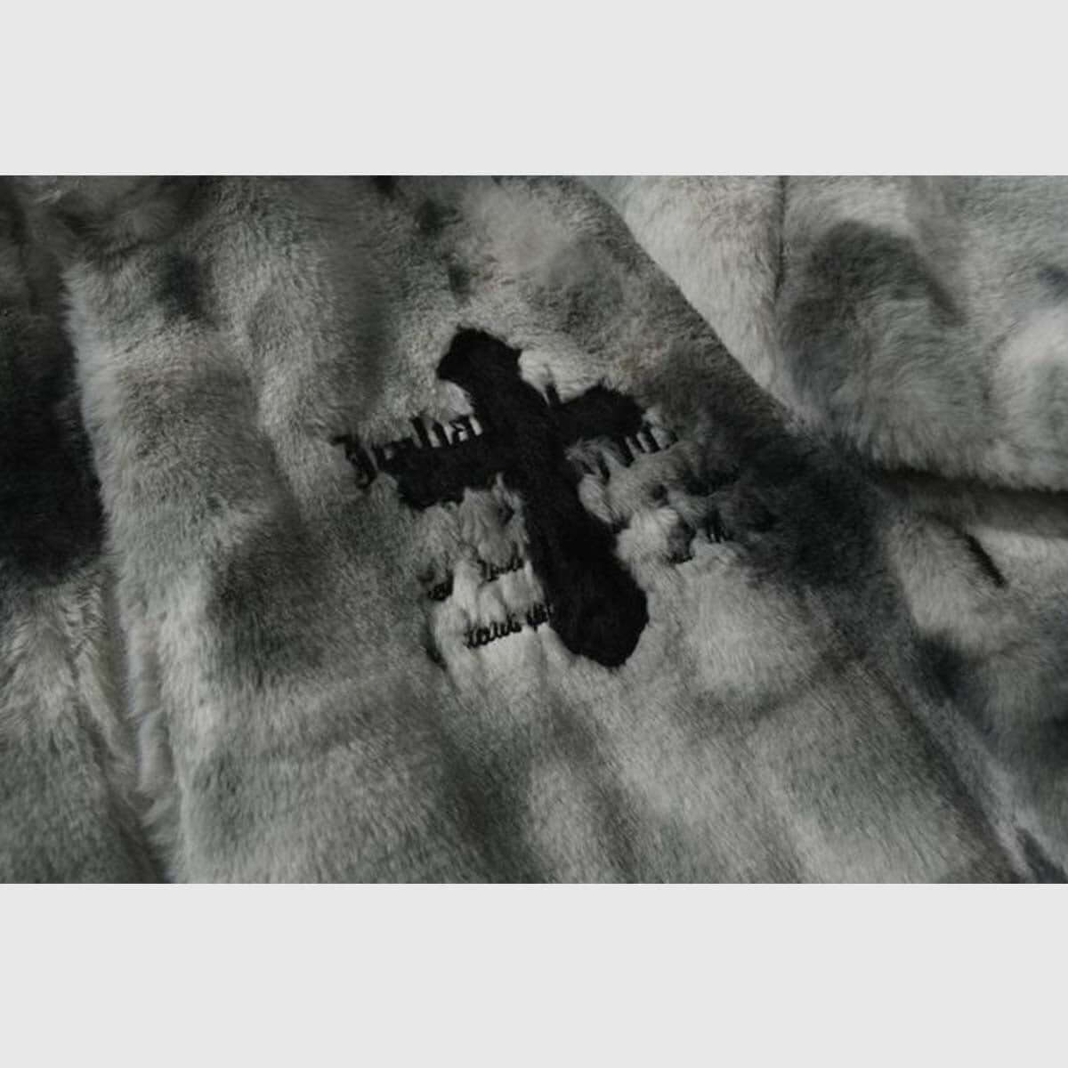 Fuzzy Tie-Dye Sherpa Padded Jacket