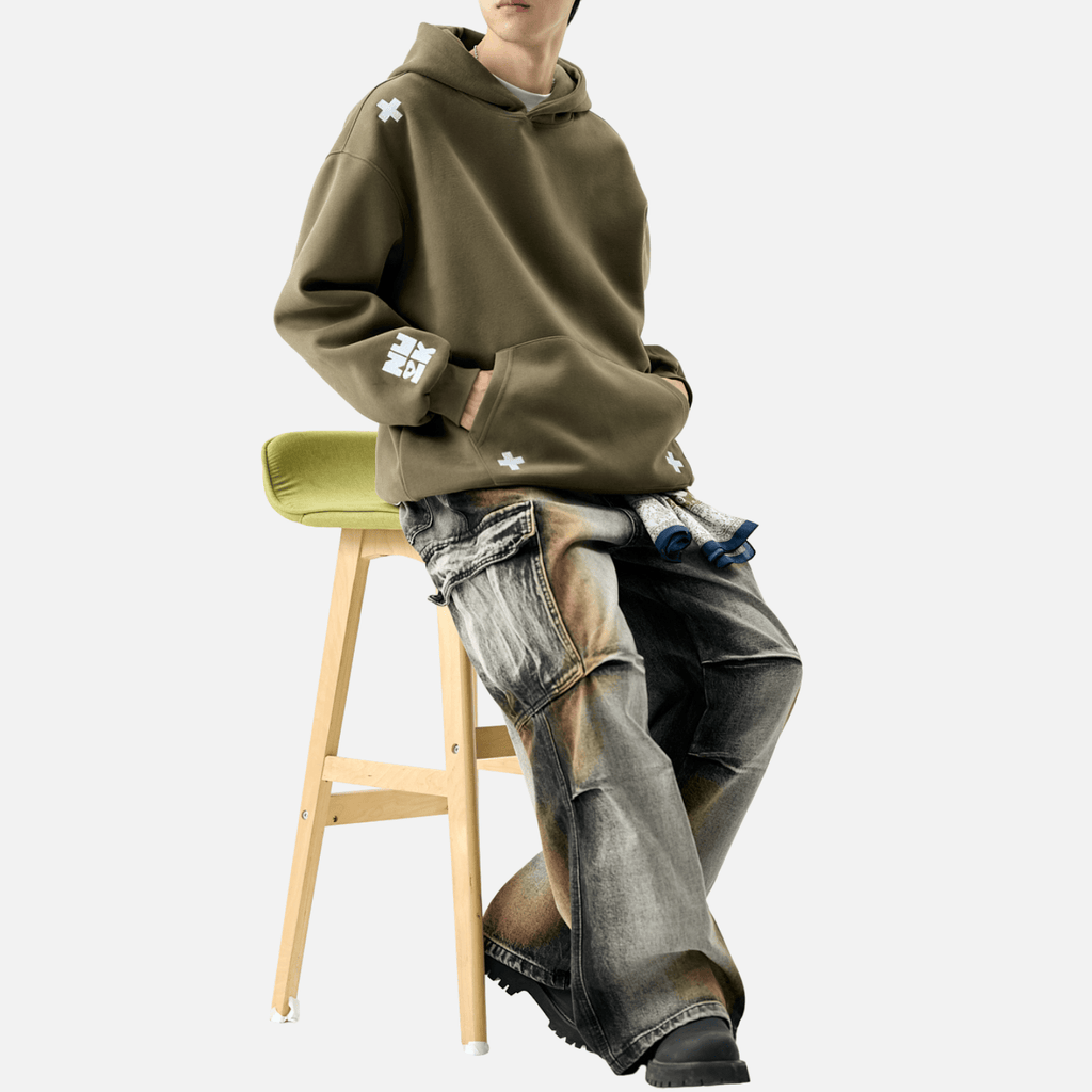 Embroidered Letter Patch Sweatshirt