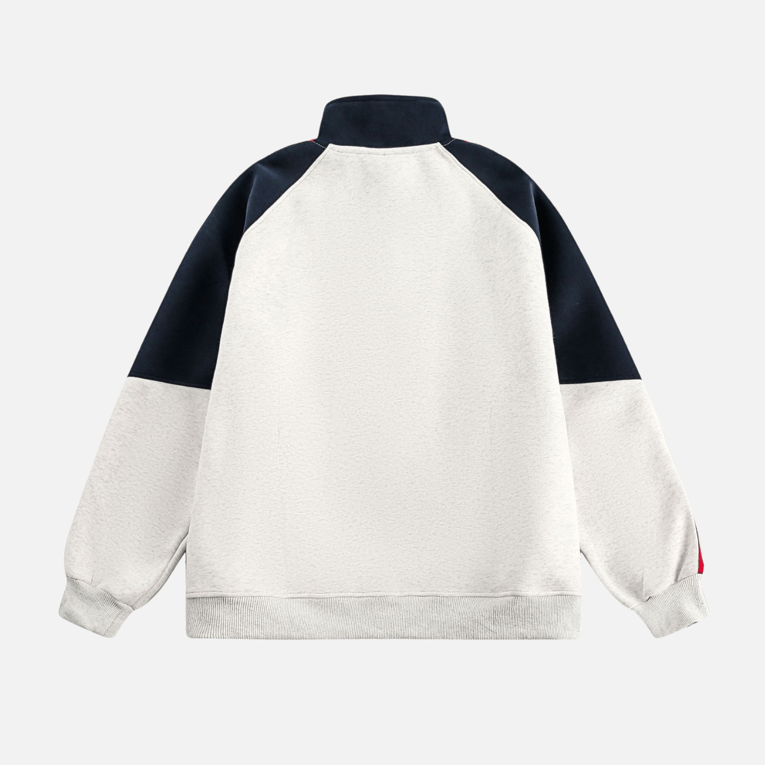 Color-Block Embroidered Stand Collar Jacket