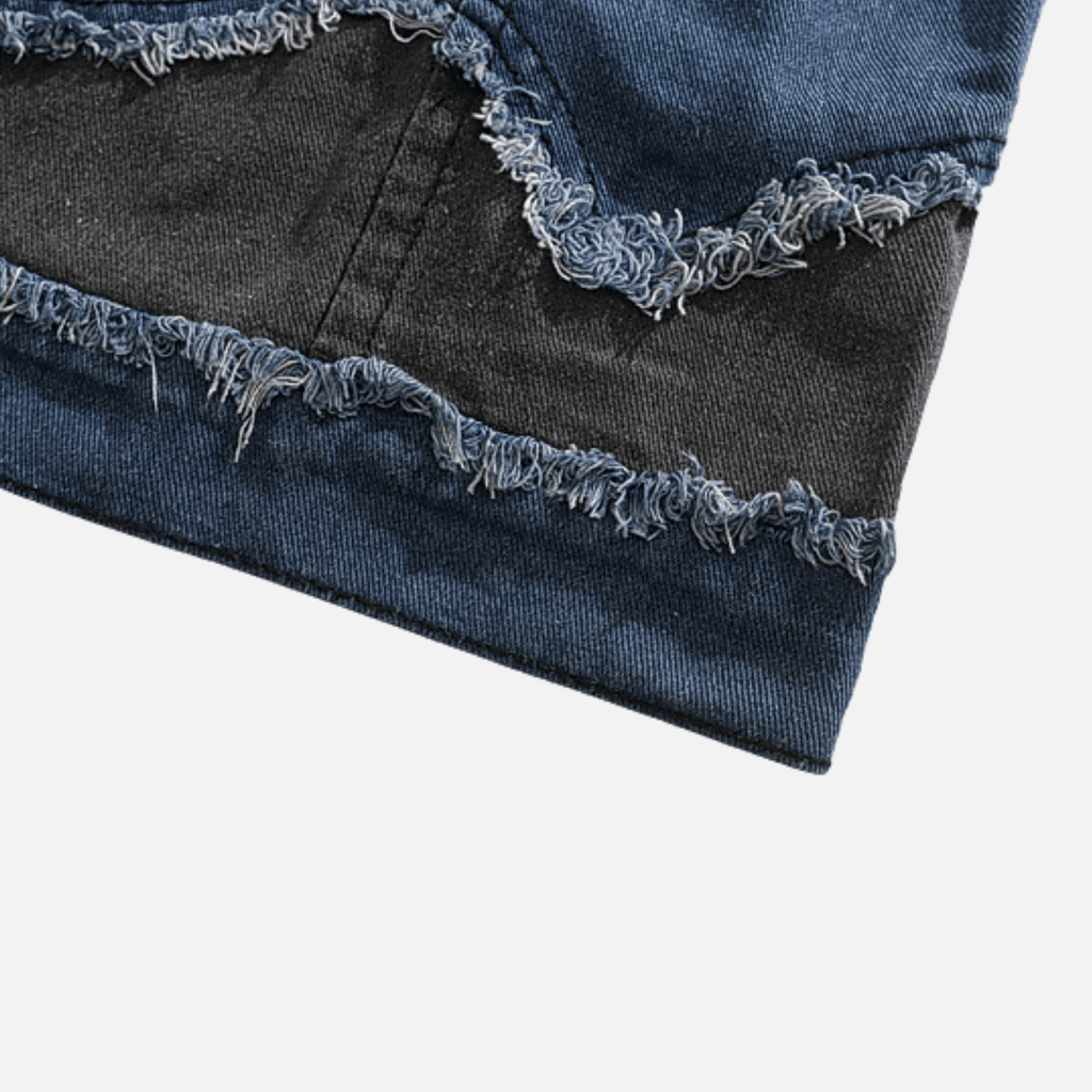 Irregular Patchwork Denim Jacket