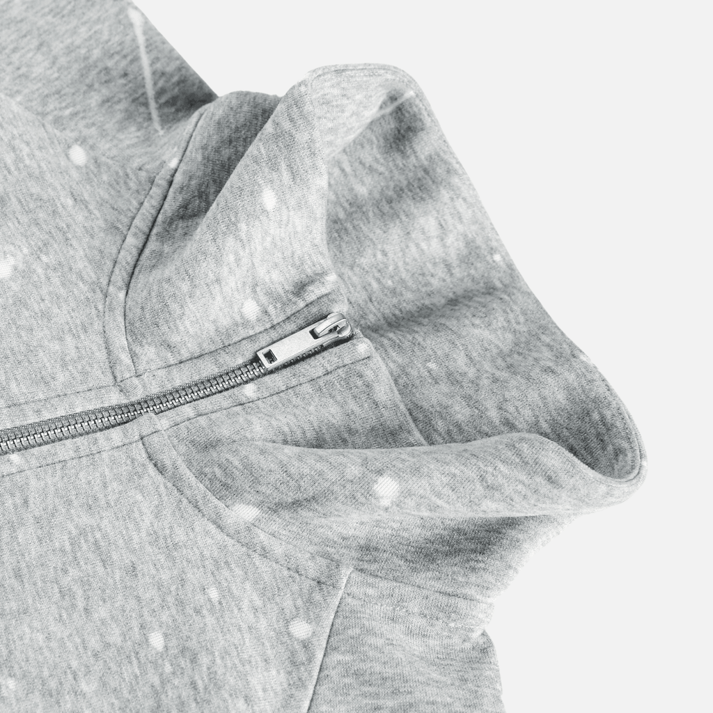 Burnout Half-Zip Stand Collar Sweatshirt