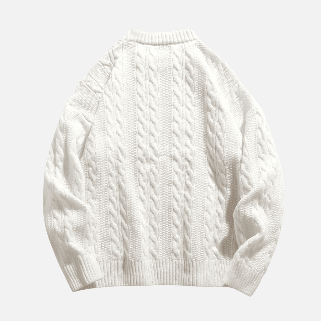Cable Knit Crewneck Sweater