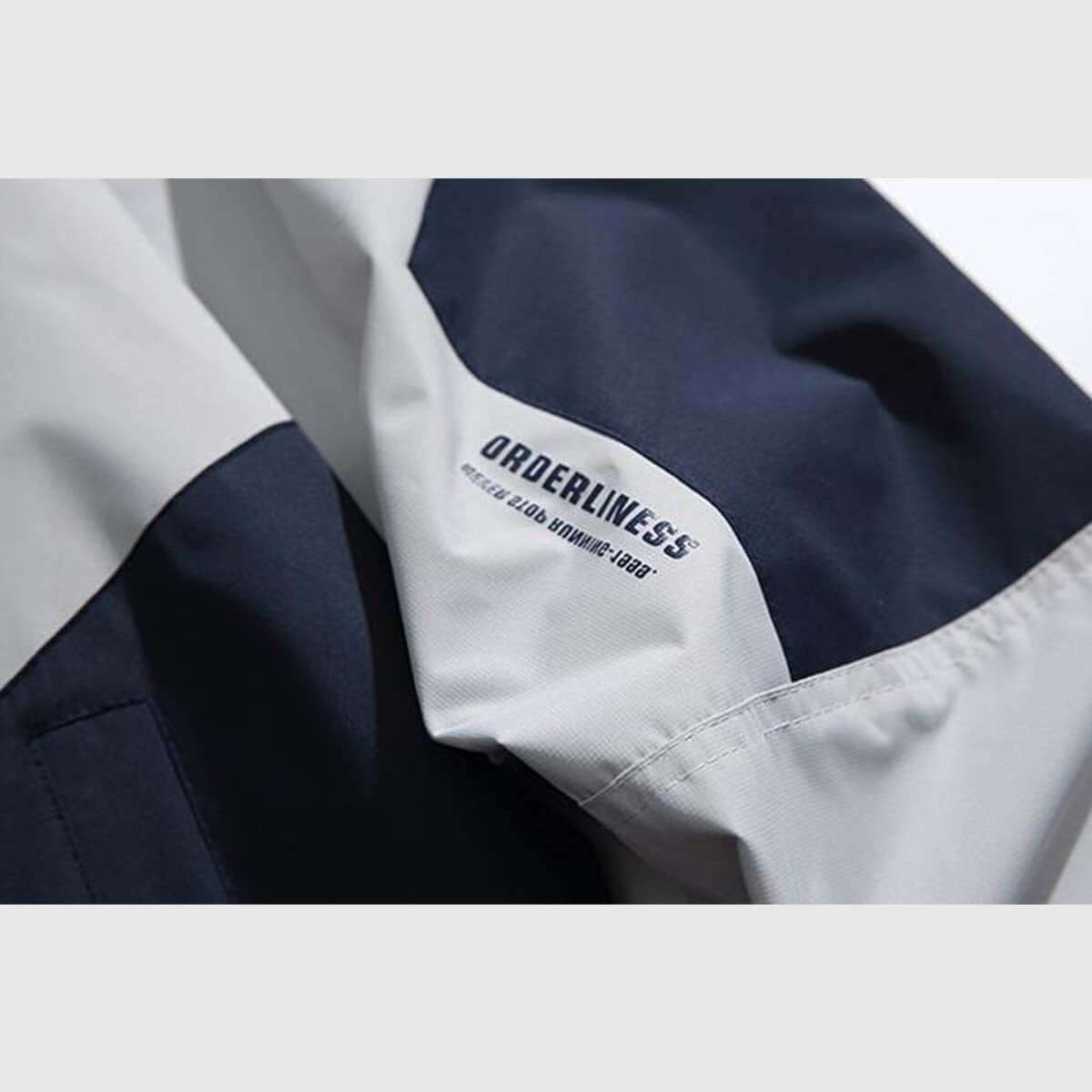 Two-Tone Stand Collar Jacket