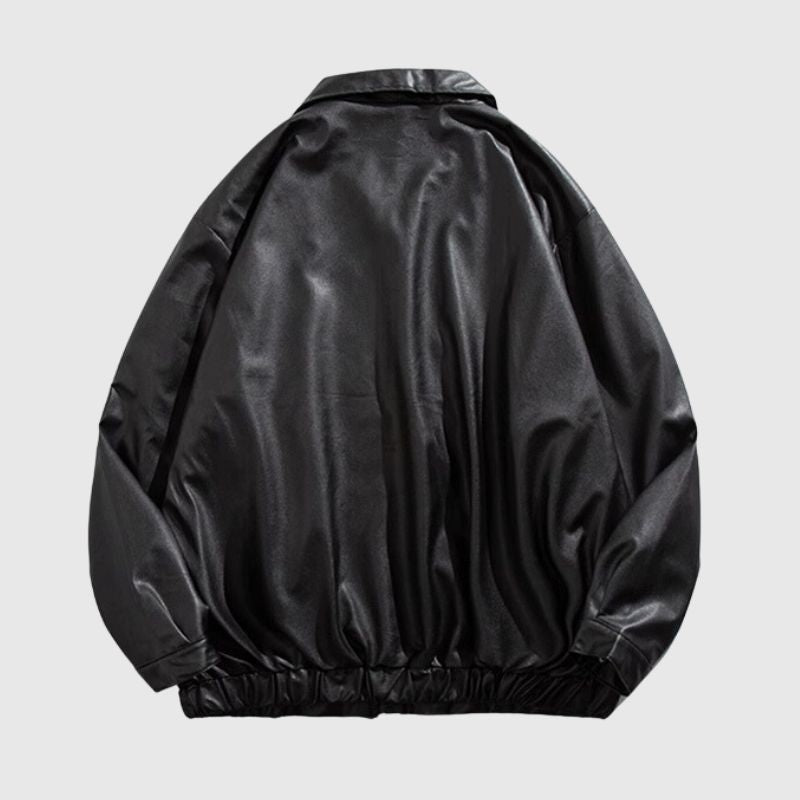 Loose Collar Motorcycle Jacket