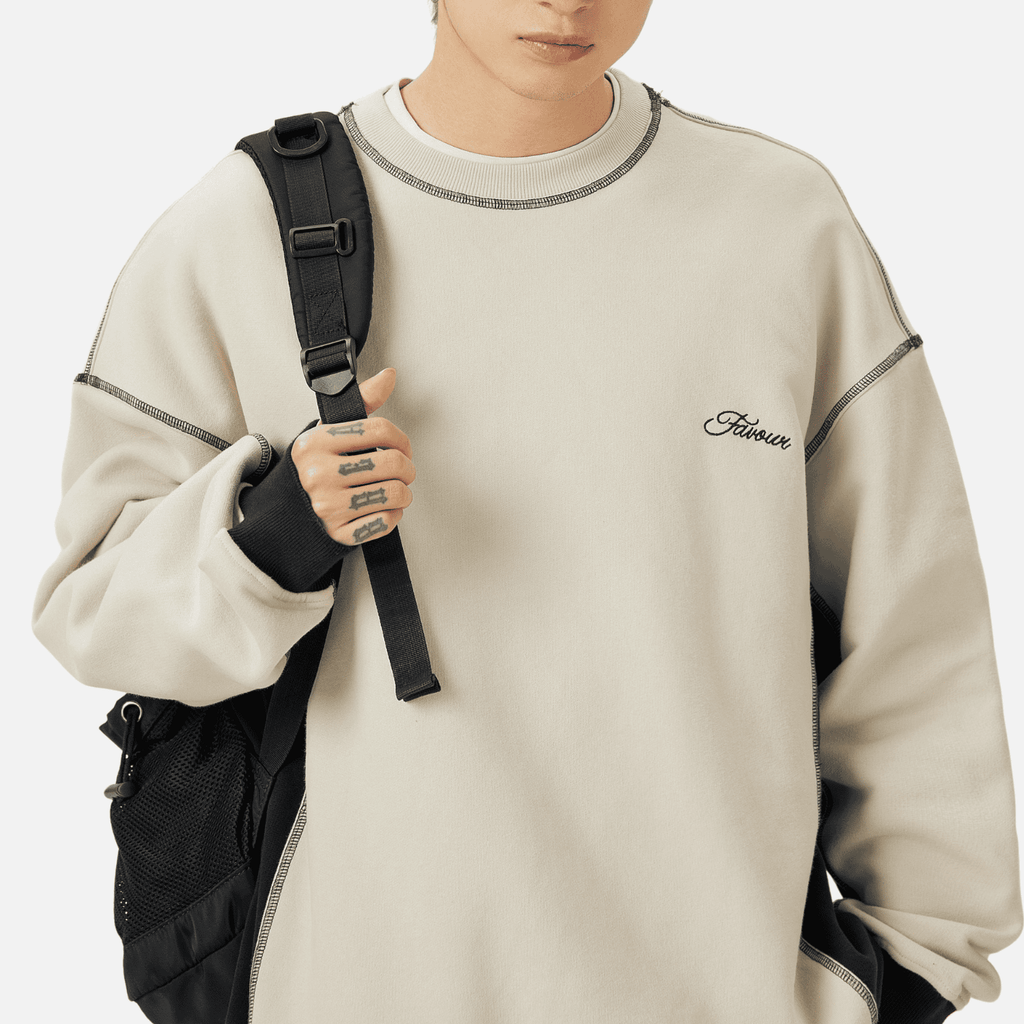 Retro Style Patchwork Sweatshirt