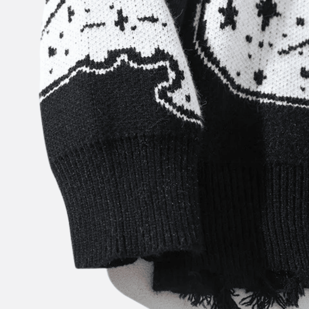 Cartoon Kitten Pattern Knitted Sweater