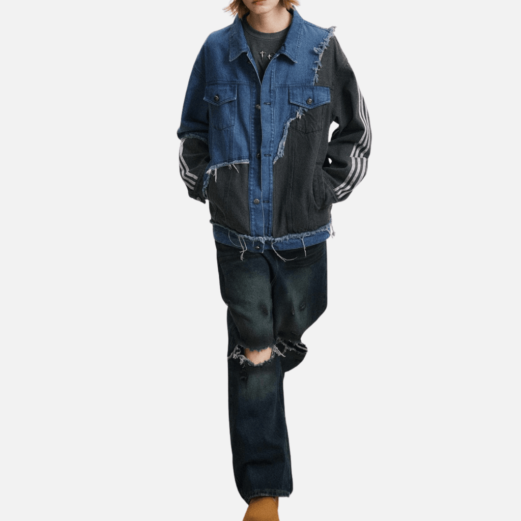Irregular Patchwork Denim Jacket