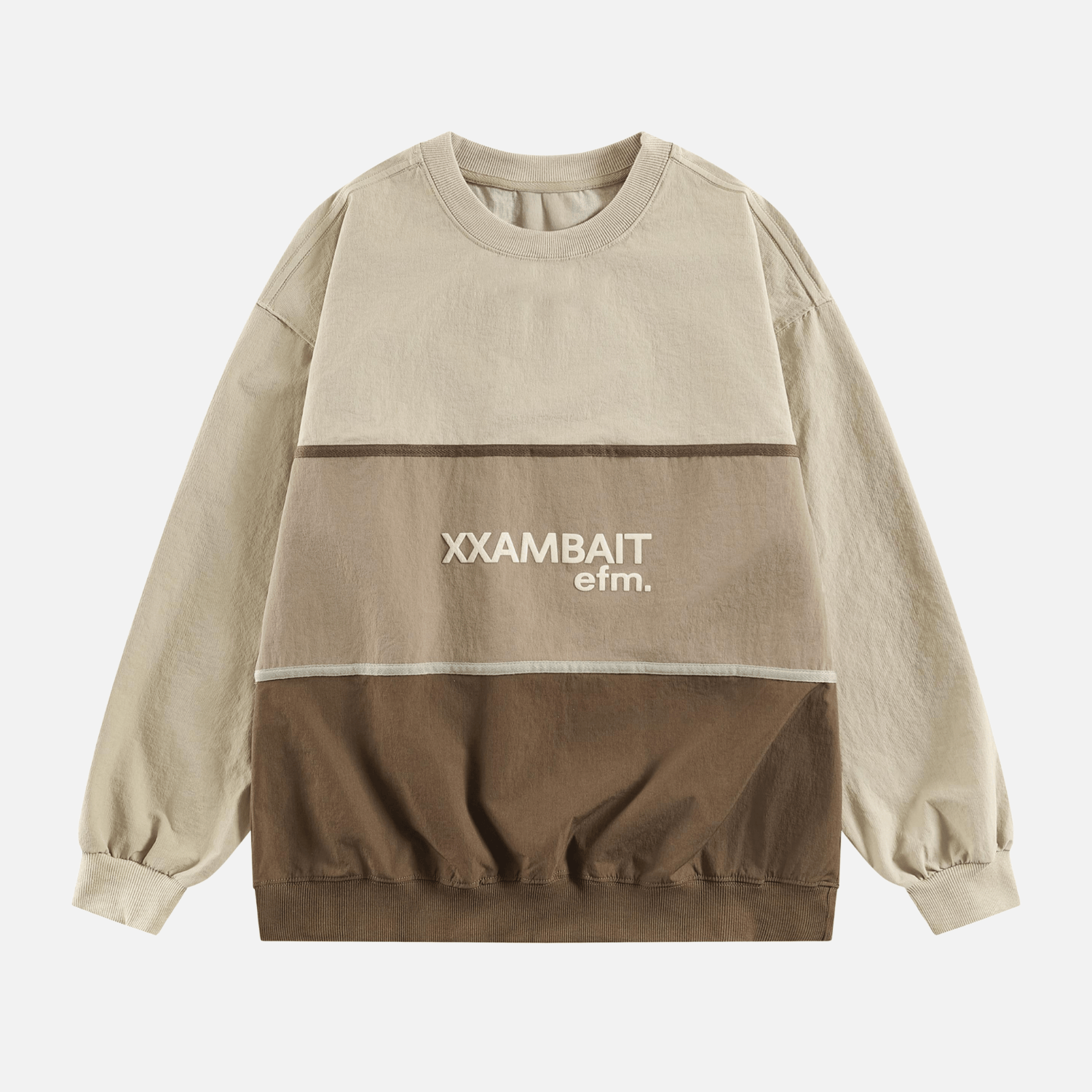 Tricolor Stripe Patchwork Sweatshirt