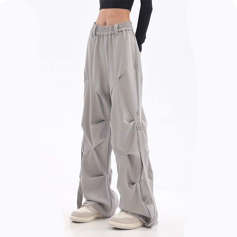 Pleated Wide Leg Sweatpants