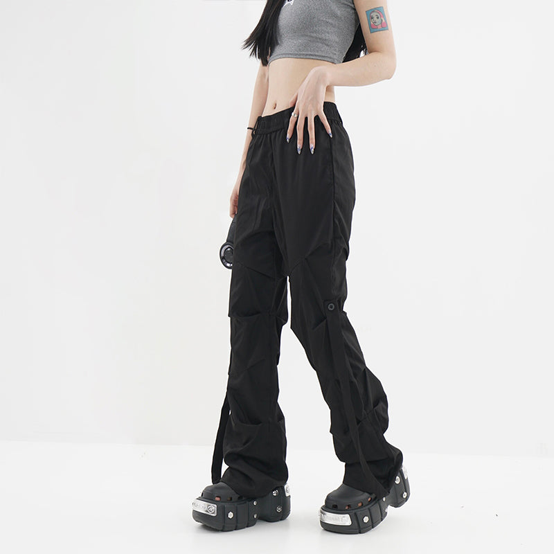 Pleated Wide Leg Sweatpants