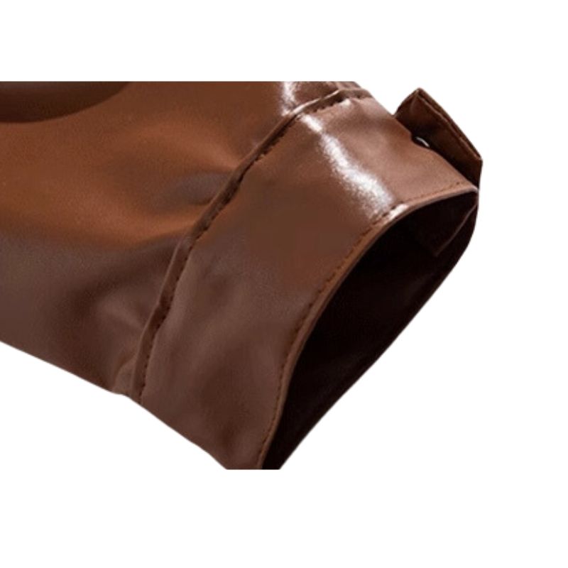 Loose Collar Motorcycle Jacket