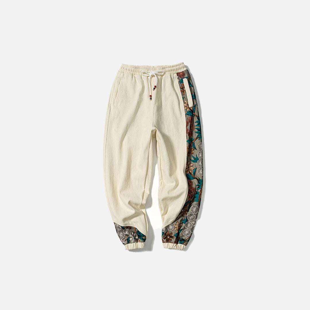 Flower Embroidery Sweatpants
