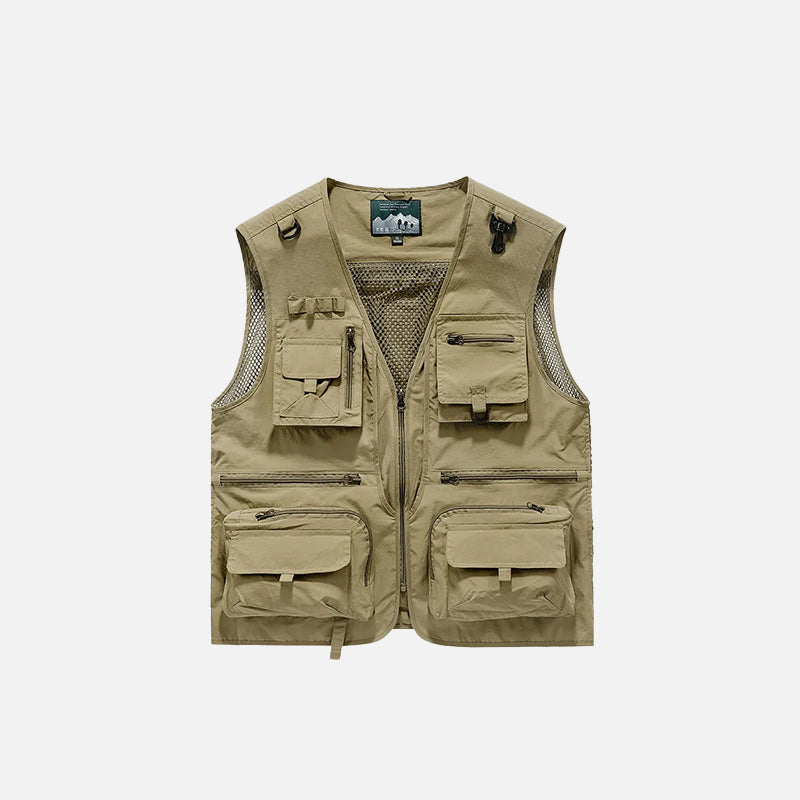 Multi-Pocket Breathable Cargo Vest