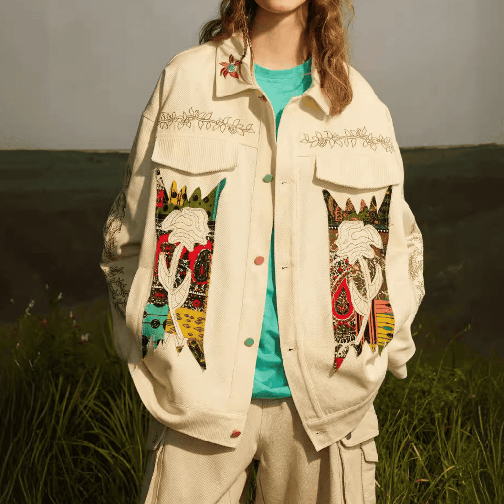 Ethnic Floral Patchwork Jacket