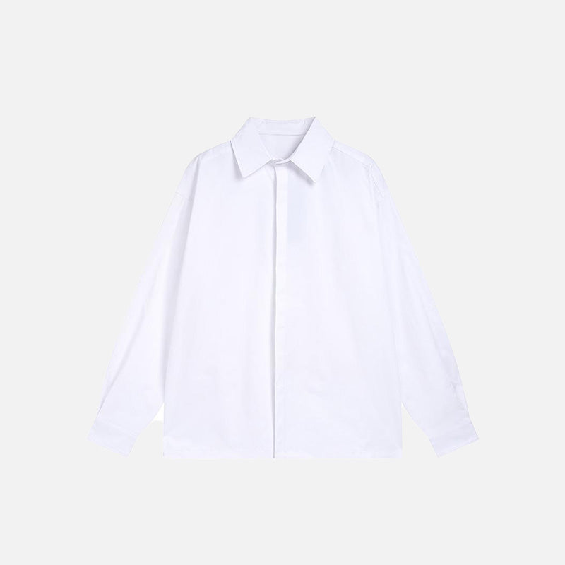 Casual Loose Solid Color Shirt