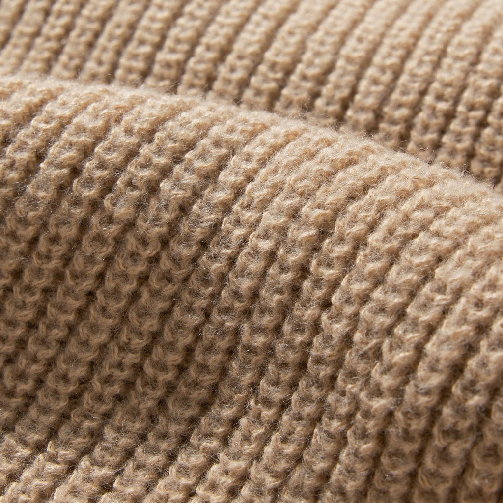 Solid Color Knit Hoodie