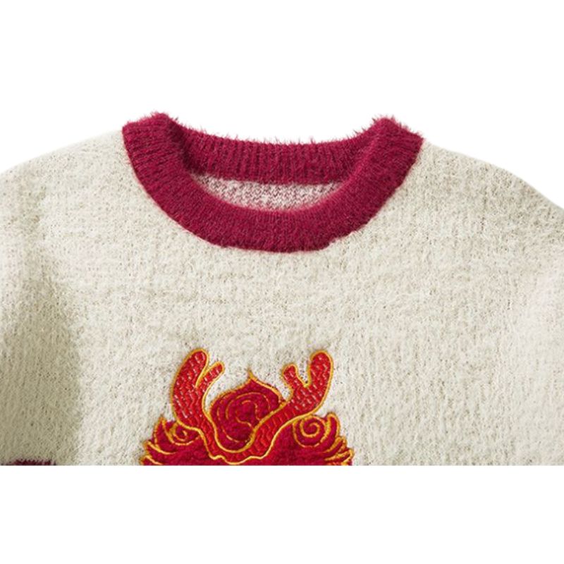 Cartoon Dragon Knit Sweater