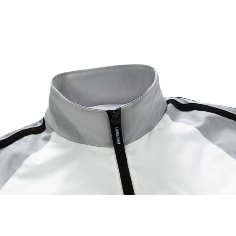 Color-Blocked Baseball Jacket