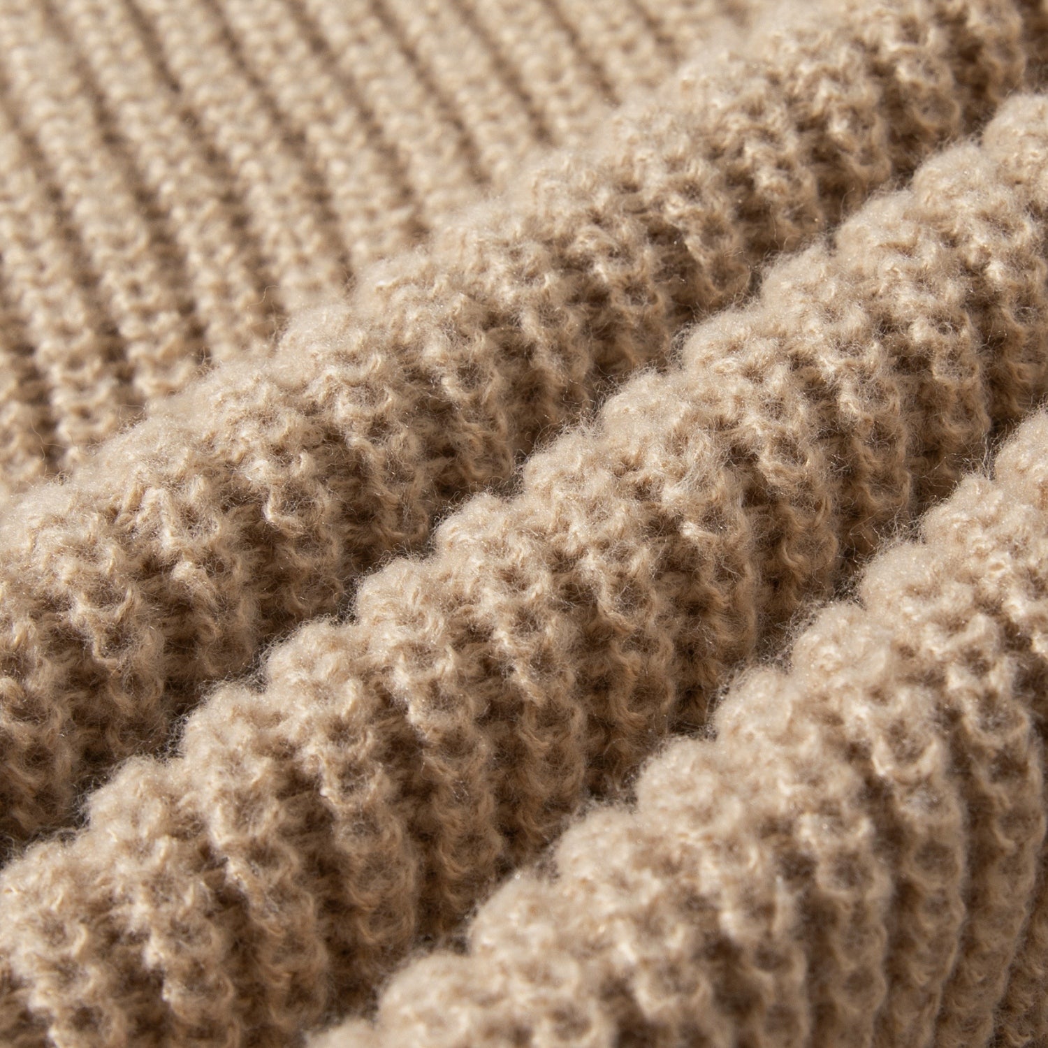 Solid Color Knit Hoodie