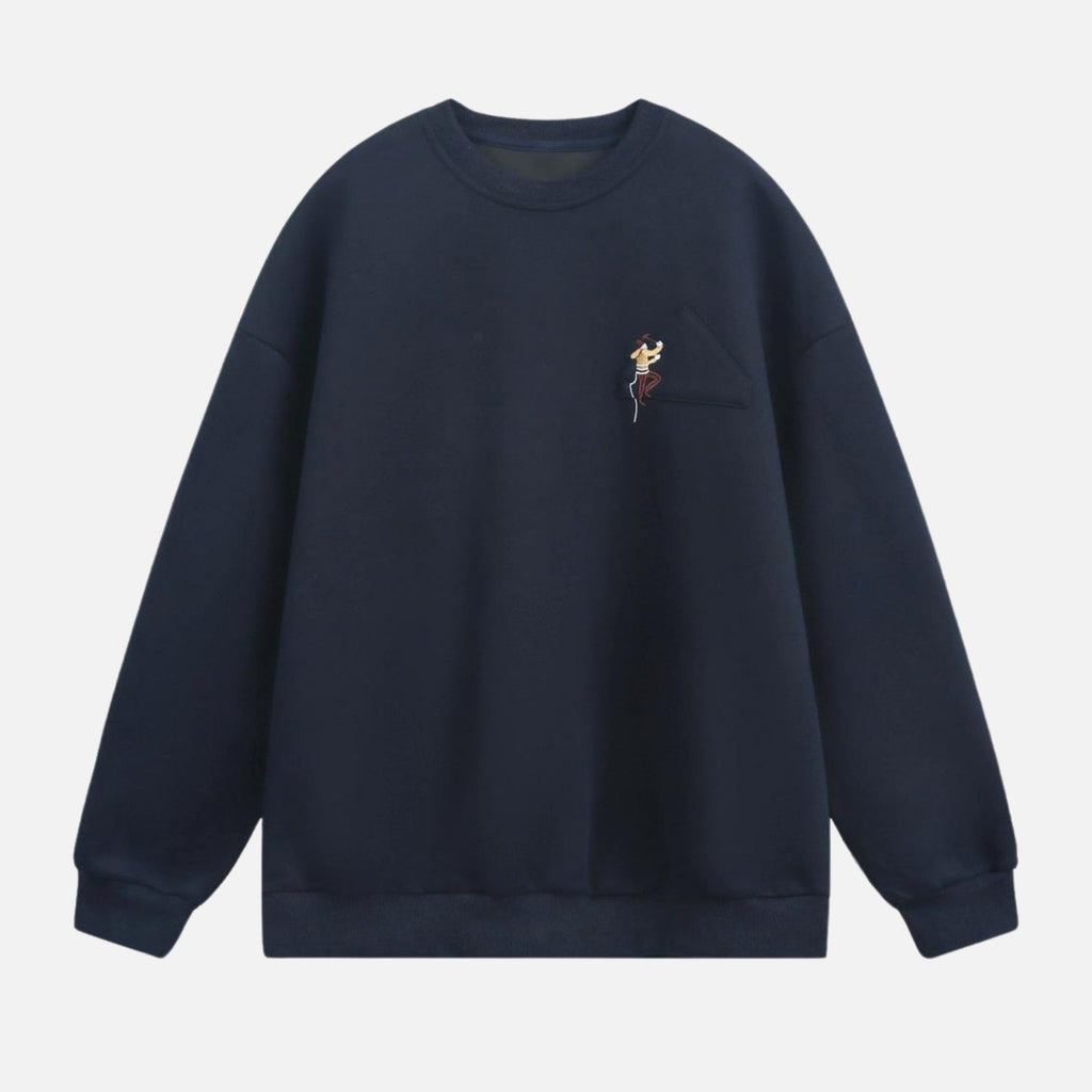 Climbing Embroidery Crewneck Sweatshirt