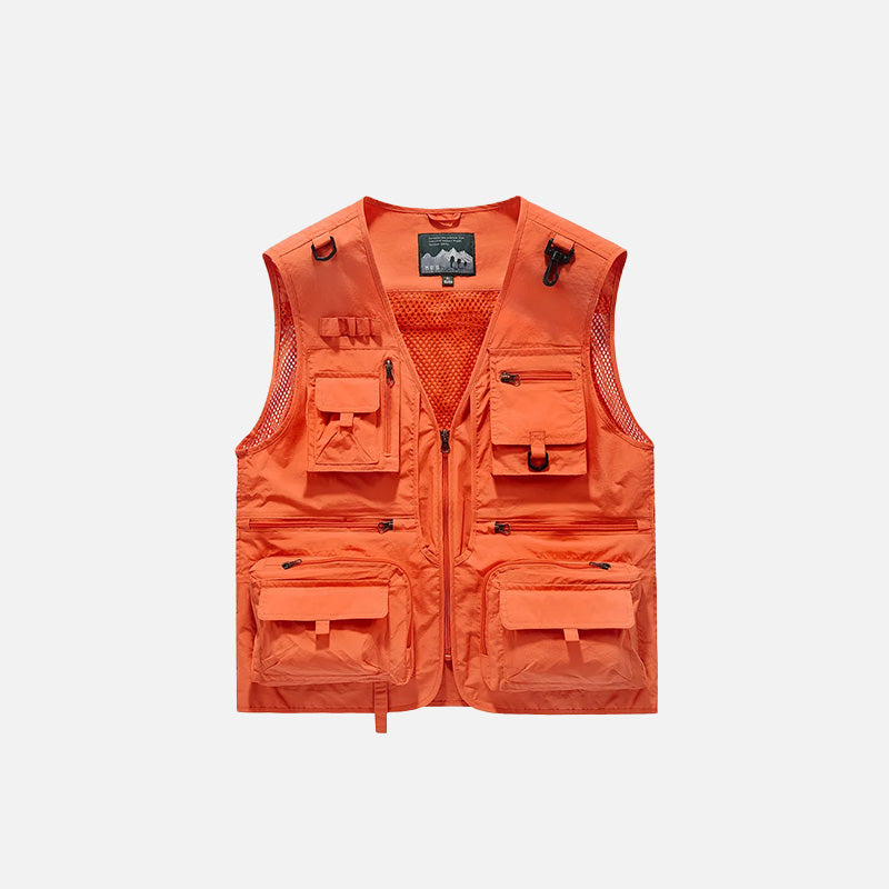 Multi-Pocket Breathable Cargo Vest