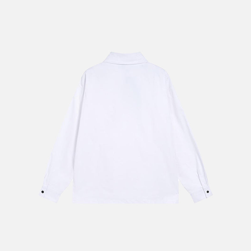 Casual Loose Solid Color Shirt