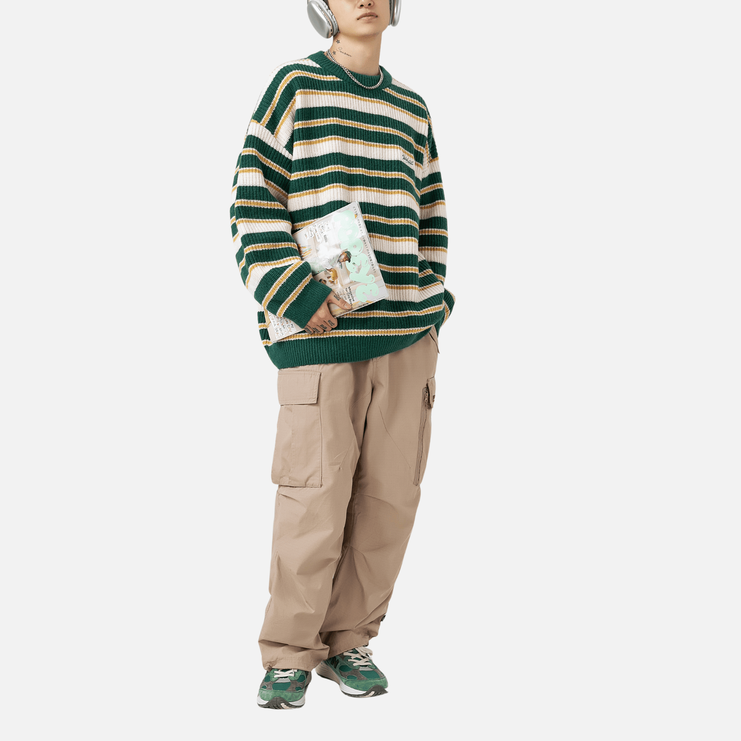 Striped Heavy Knit Sweater