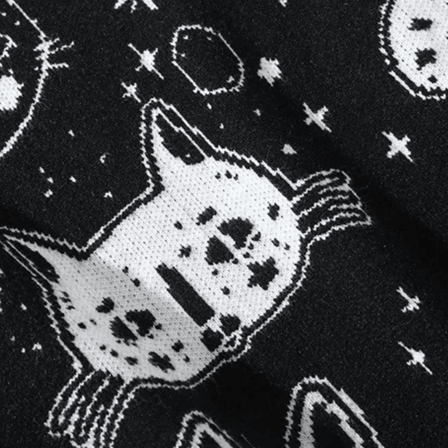 Cartoon Kitten Pattern Knitted Sweater