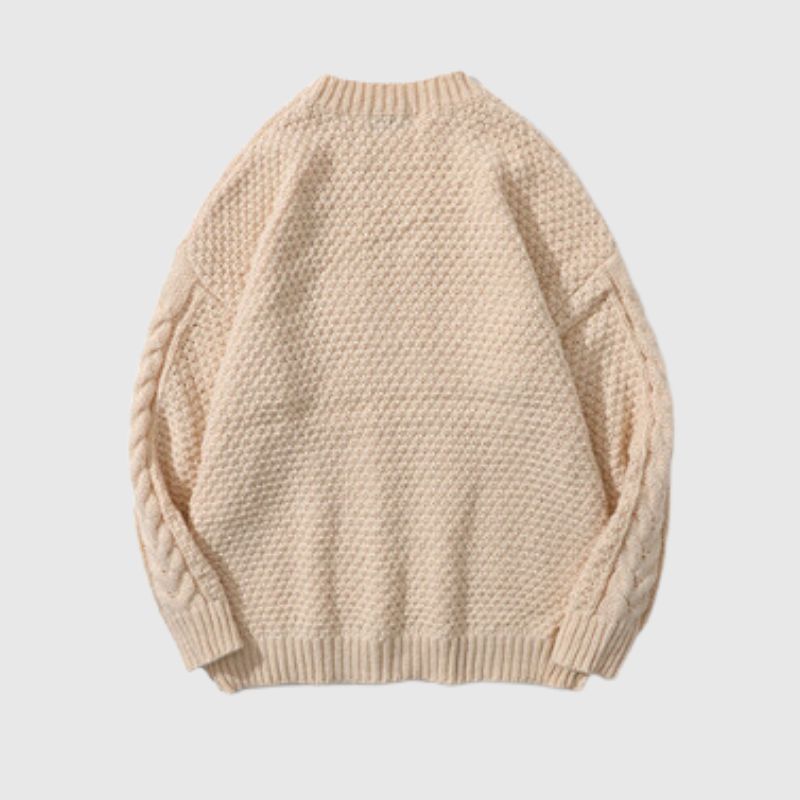 Vintage Twist Solid Color New Year Sweater