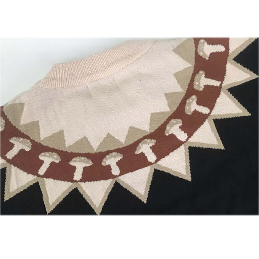 Mushroom & Rabbit Knitted Sweater