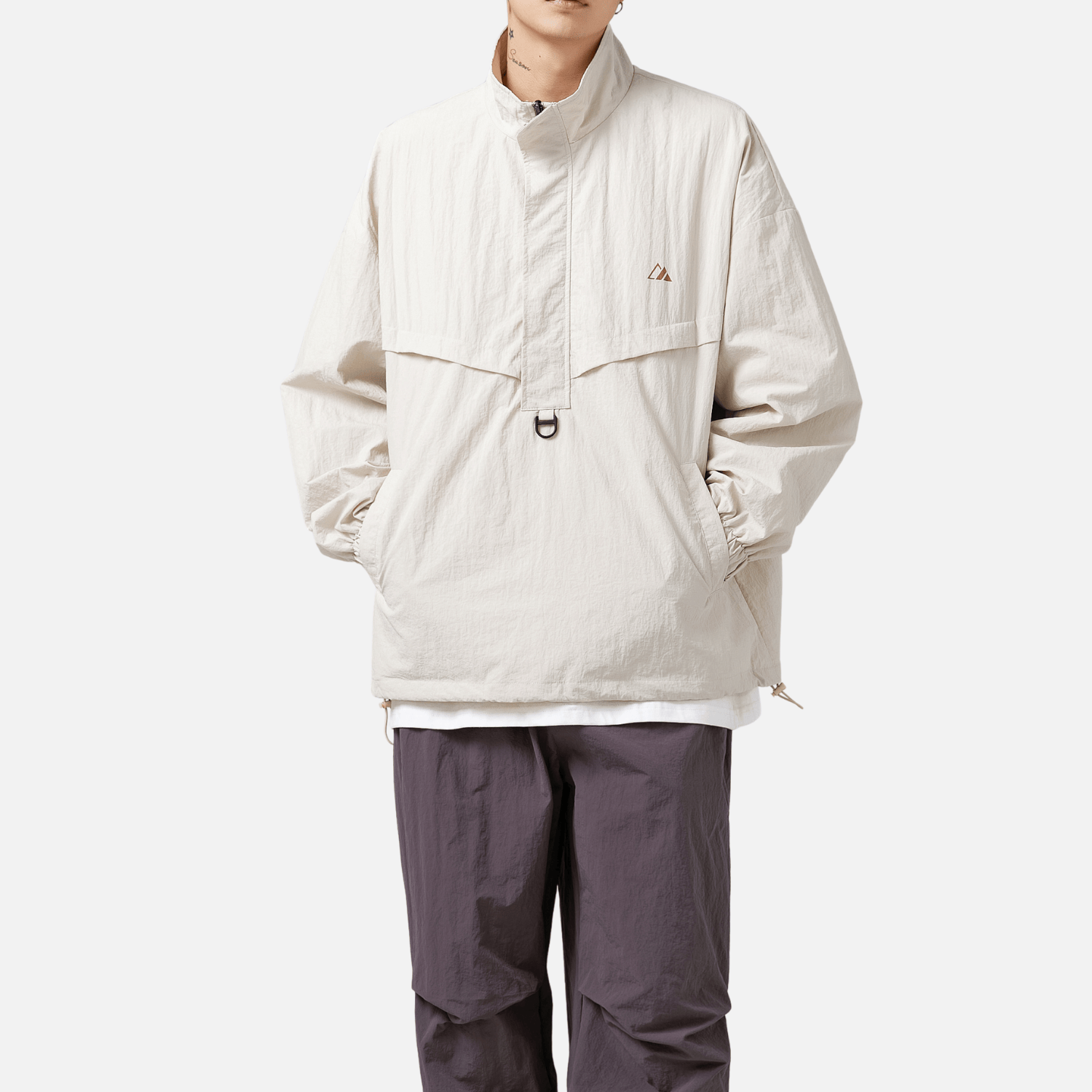 Waterproof Textured Half-Zip Tactical Jacket