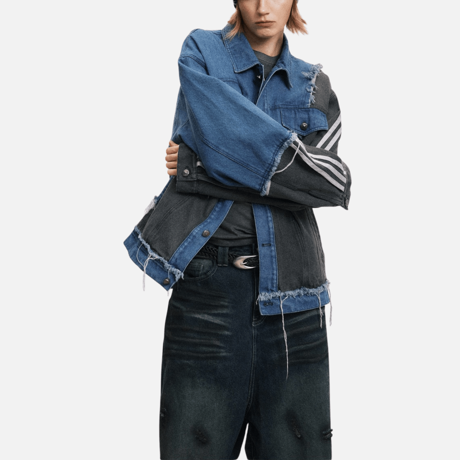Irregular Patchwork Denim Jacket