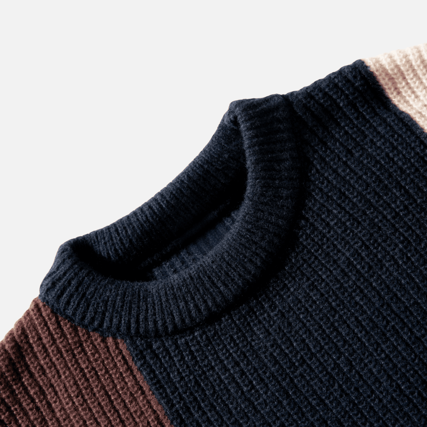 Color Block Textured Knit Sweater