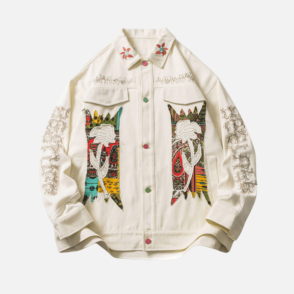 Ethnic Floral Patchwork Jacket