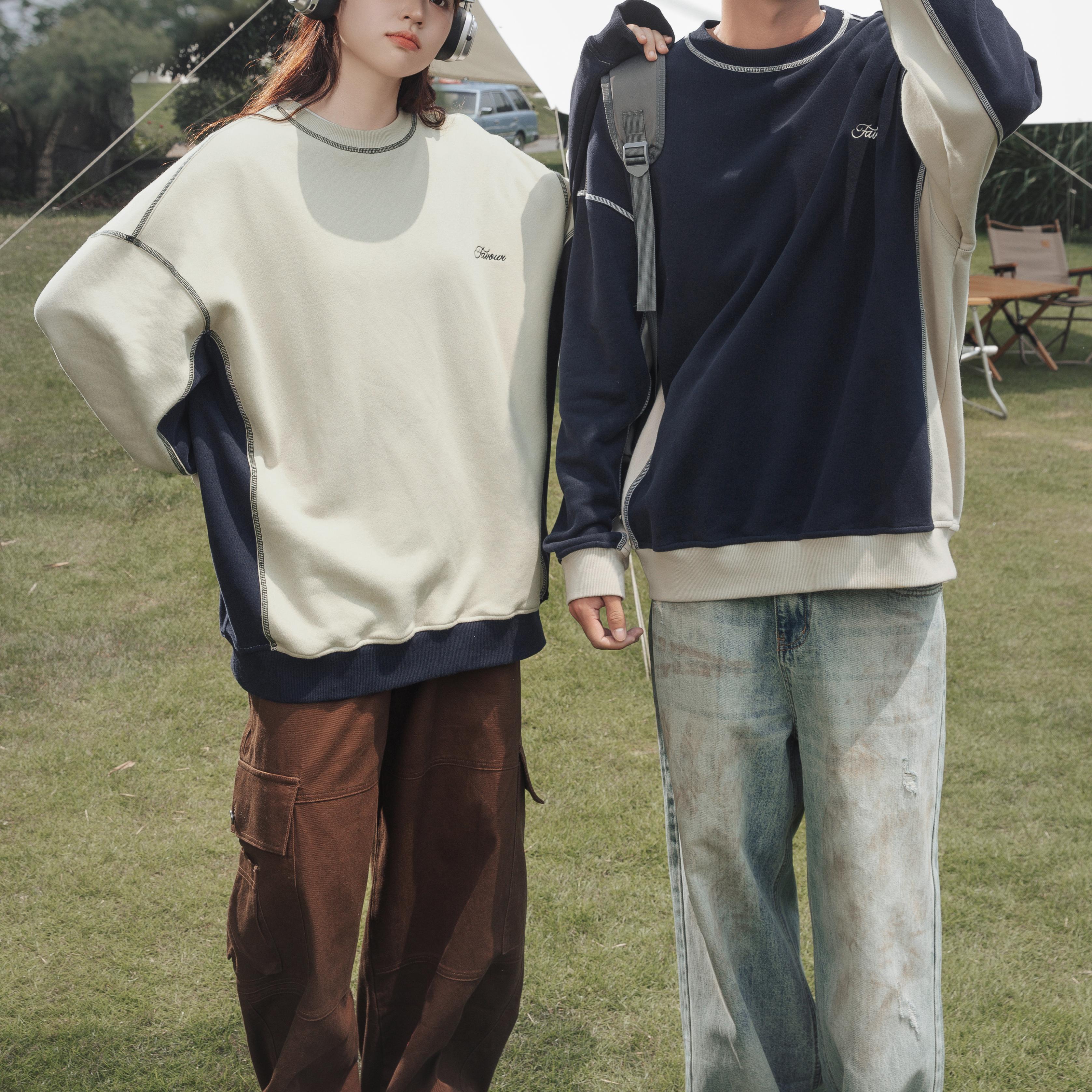 Retro Style Patchwork Sweatshirt