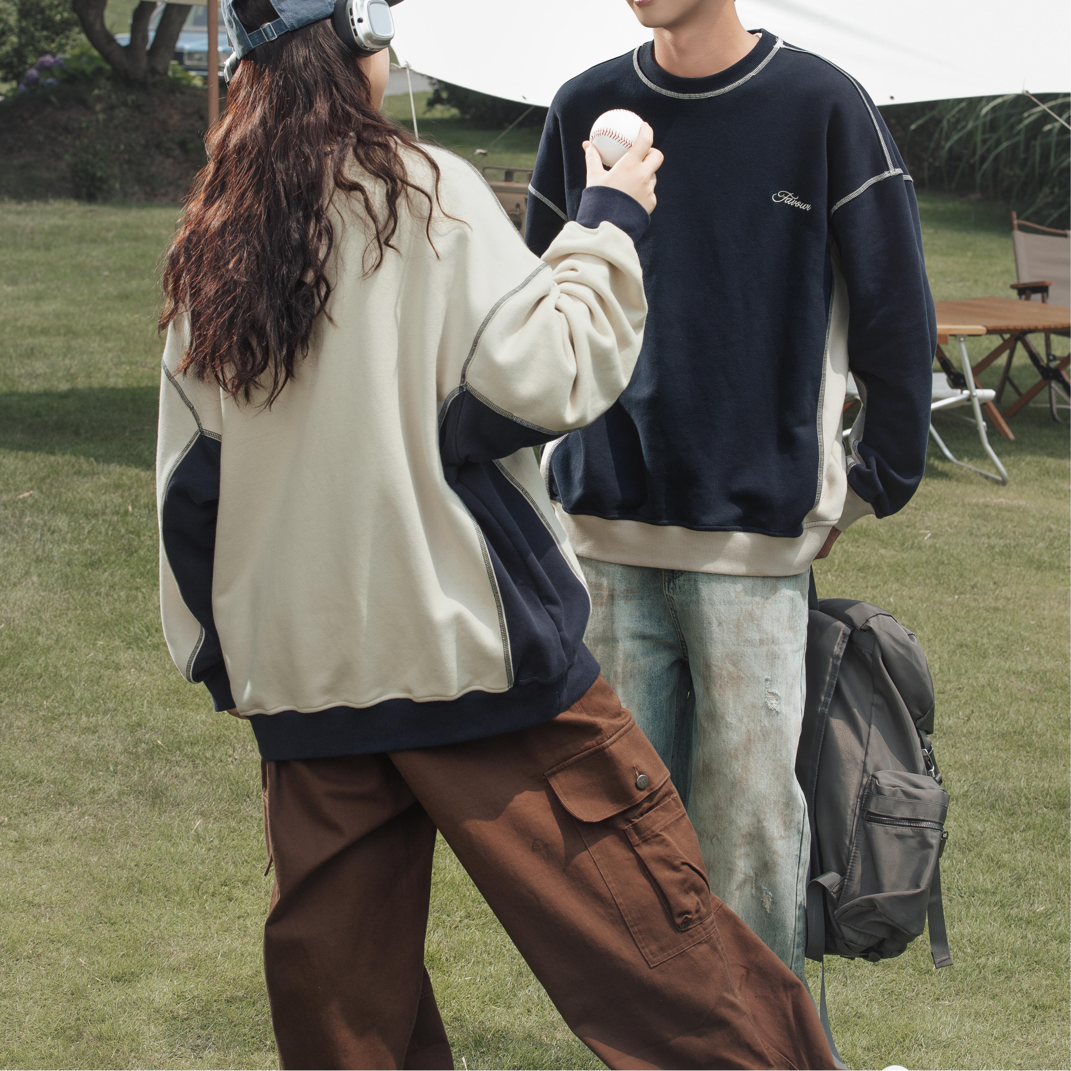 Retro Style Patchwork Sweatshirt