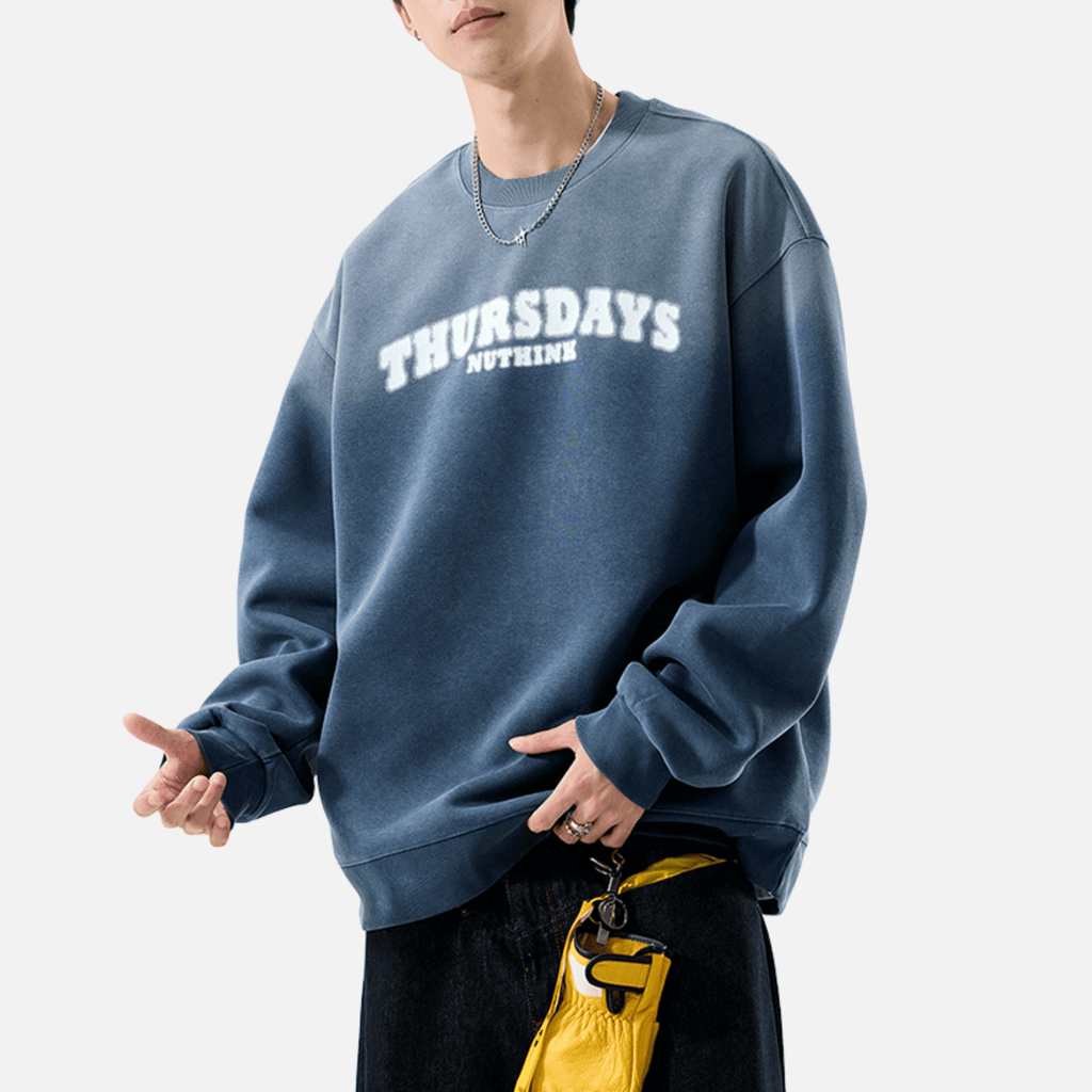 "Thursdays Nuthink" Washed Sweatshirt