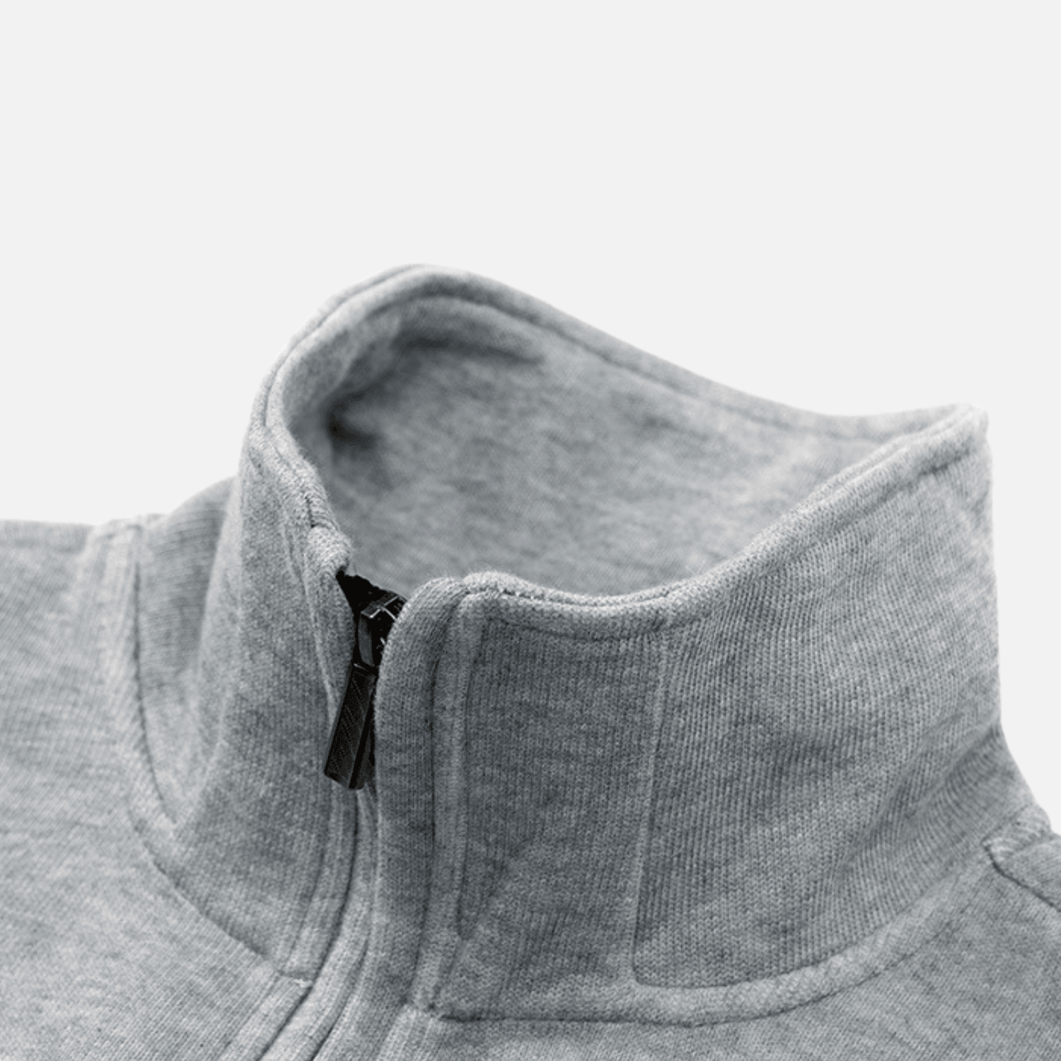 Solid Half-Zip Stand Collar Sweatshirt
