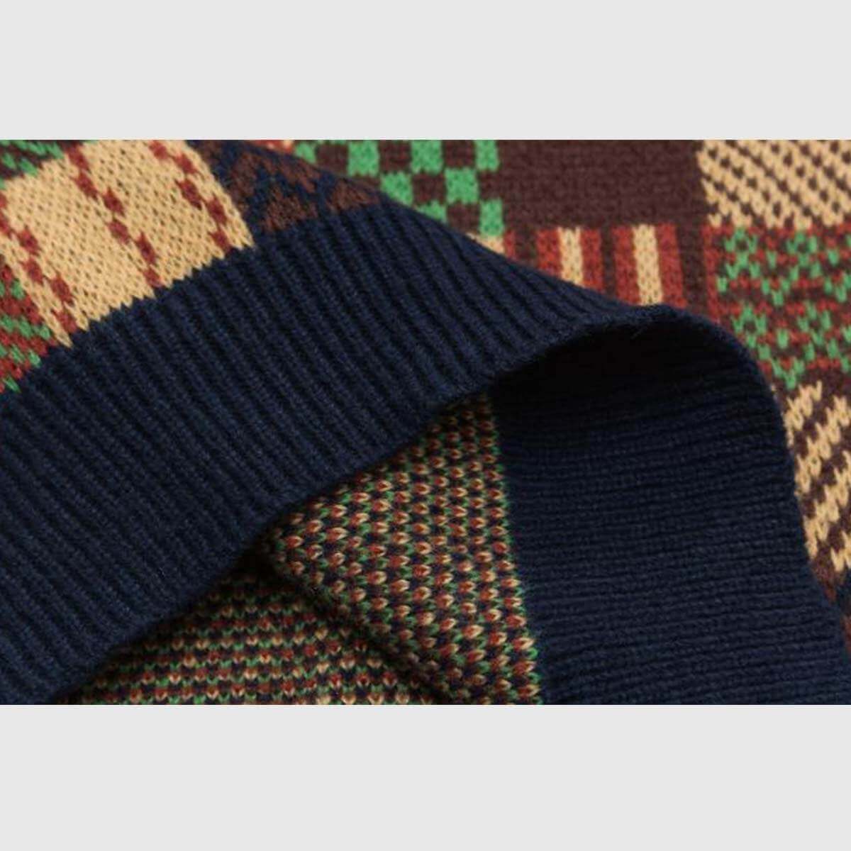 Patchwork Knit Sweater