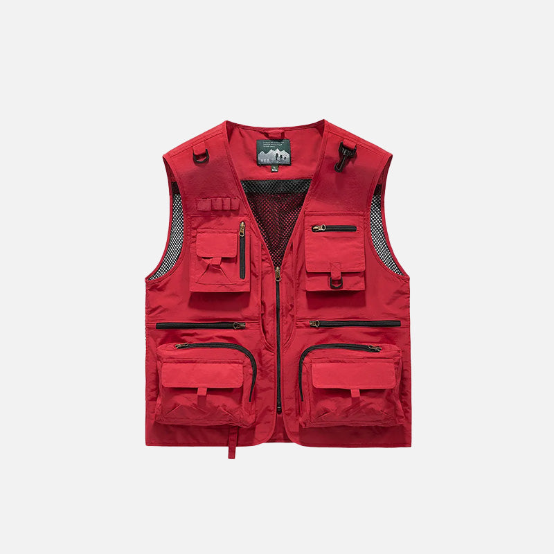 Multi-Pocket Breathable Cargo Vest