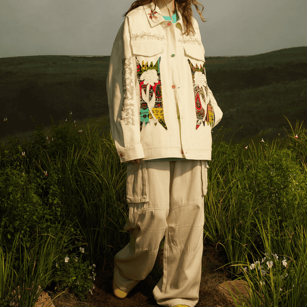 Ethnic Floral Patchwork Jacket