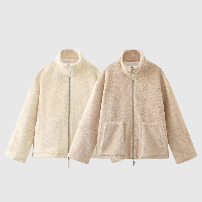 Solid Color Berber Fleece Jacket